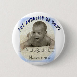 BÓTON REDONDO 5.08CM BARACK OBAMA: A AUDÁCIA DA ESPERANÇA REDONDA
