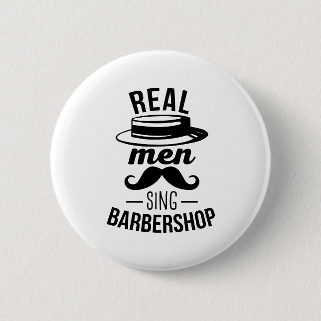 Bóton Redondo 5.08cm Barbearia Real Men Sing (Frente)