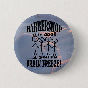 Bóton Redondo 5.08cm Barbershop, Congelamento Cerebral
