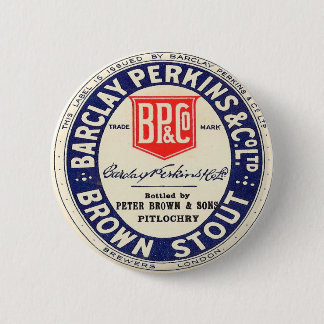 Bóton Redondo 5.08cm Barclay Perkins Brown Stout