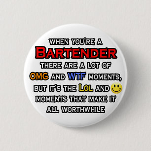 Bóton Redondo 5.08cm Barman ... OMG WTF LOL