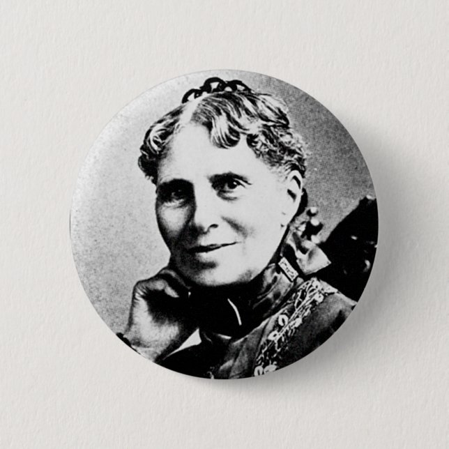 Bóton Redondo 5.08cm Barton ~ Clara Fundador da Cruz Vermelha Americana (Frente)