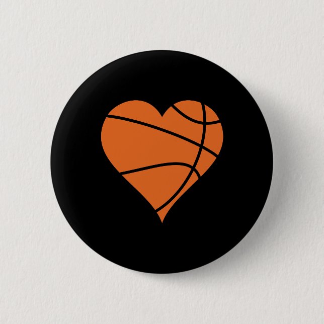 Bóton Redondo 5.08cm Basball Heart 2 (Frente)