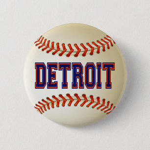 BÓTON REDONDO 5.08CM BASEBOL DE DETROIT
