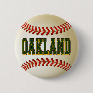 BÓTON REDONDO 5.08CM BASEBOL DE OAKLAND