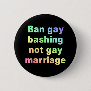 Bóton Redondo 5.08cm bashing do gay da proibição