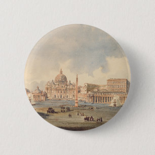 Bóton Redondo 5.08cm Basílica Papal de São Pedro no Vaticano