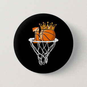 Bóton Redondo 5.08cm Basquete Feliz 10º Aniversário Bola 10 Anos