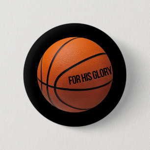 Bóton Redondo 5.08cm Basquete Para Pessoas Desportivas Que Ama Deus E B