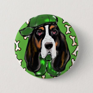 Bóton Redondo 5.08cm Basset Hound