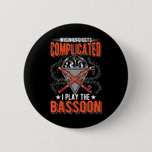 Bóton Redondo 5.08cm Bassoonista do Jogador de Bassons