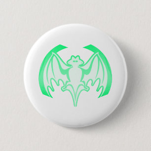 Bóton Redondo 5.08cm Bat Green Inv The MUSEUM Zazzle Gifts