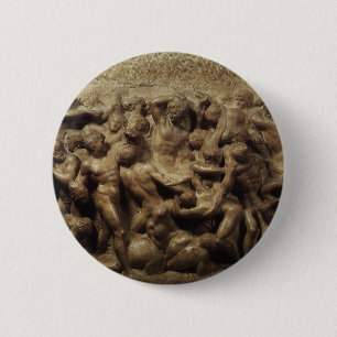 Bóton Redondo 5.08cm Batalha dos Lapetos e Centauros por Michelangelo