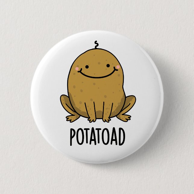 Bóton Redondo 5.08cm Batata de Batata Engraçada Com Potatoad (Frente)