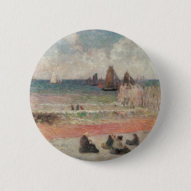 Bóton Redondo 5.08cm Bathing Dieppe de Paul Gauguin (Frente)
