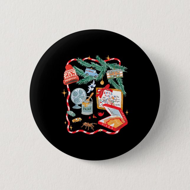 Bóton Redondo 5.08cm Battle Plan Funny Christmas Home Kids Hand Dawn Al (Frente)