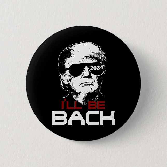 Bóton Redondo 5.08cm Be Back Trump 2024 (Frente)