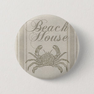 Bóton Redondo 5.08cm Beach House Carab Seashore Coastal Vintage