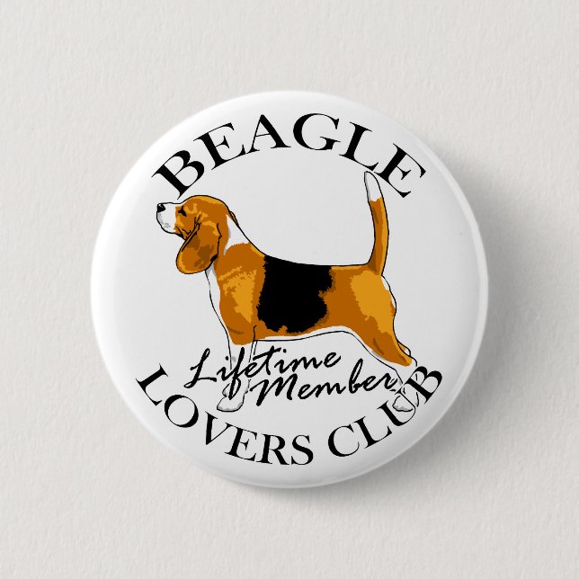 Bóton Redondo 5.08cm Beagle Lovers Club (Frente)