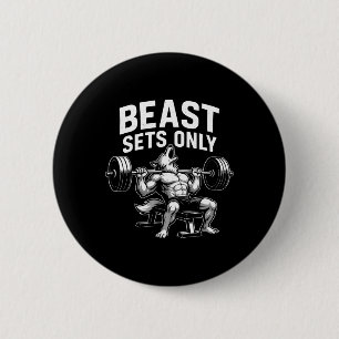 Bóton Redondo 5.08cm Beast Define Somente Malhação De Workout Do Wolf G