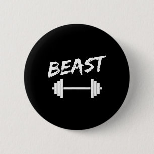 Bóton Redondo 5.08cm Beast Pai Filho Fitness Musculação Combinando