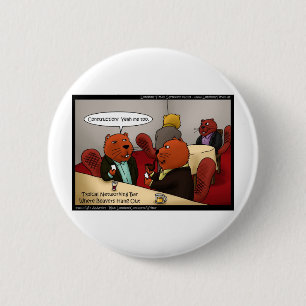 Bóton Redondo 5.08cm Beaver Networking Funny Oferece Camisetas e Cartõe