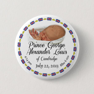 Bóton Redondo 5.08cm Bebê real - príncipe George Alexander Louis
