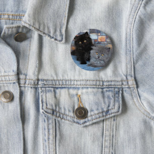 Bóton Redondo 5.08cm Bebês Mais Pobres Gatinhos Persa em Aberto