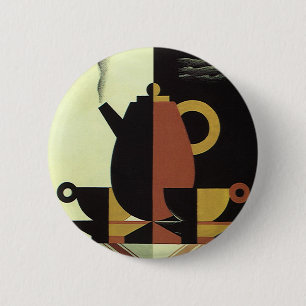 Bóton Redondo 5.08cm Bebidas Vintage Bebe Pote de café com Copas