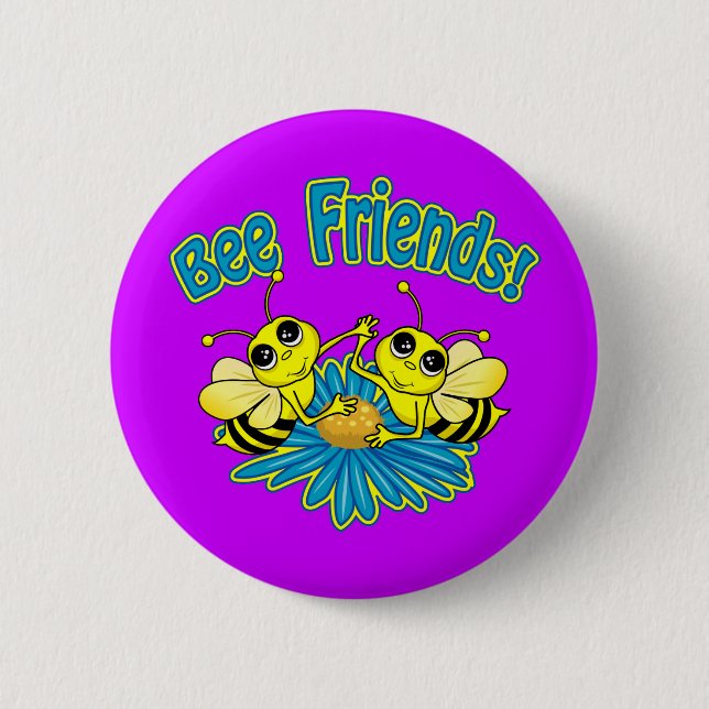 Bóton Redondo 5.08cm Bee Friends (Frente)