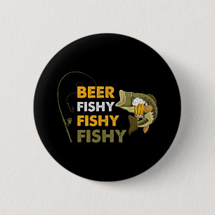 Bóton Redondo 5.08cm Beer Fishy Pescador Pescador Pescador Retro Vin