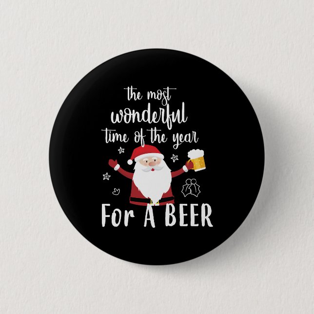 Bóton Redondo 5.08cm Beer Natal (Frente)