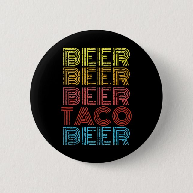 Bóton Redondo 5.08cm Beer Taco Comida Dizendo Cinco Mexicanos Engraçado (Frente)