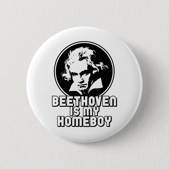 Bóton Redondo 5.08cm Beethoven (Frente)