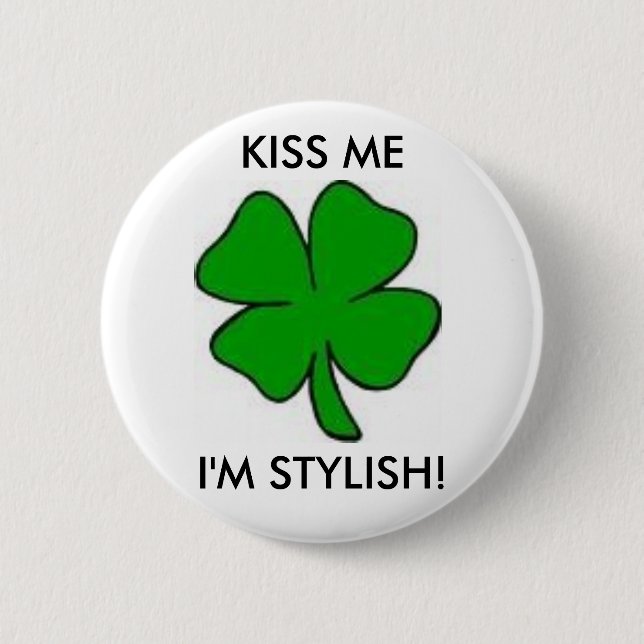 Bóton Redondo 5.08cm BEIJE-ME que eu sou PIN do NA MODA (Frente)