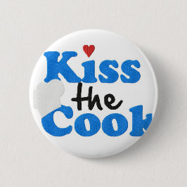 Bóton Redondo 5.08cm Beije o cozinheiro