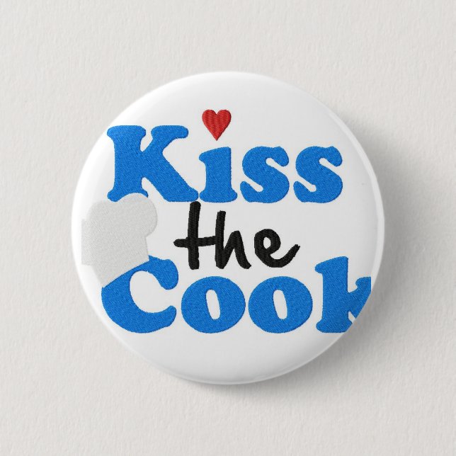 Bóton Redondo 5.08cm Beije o cozinheiro (Frente)
