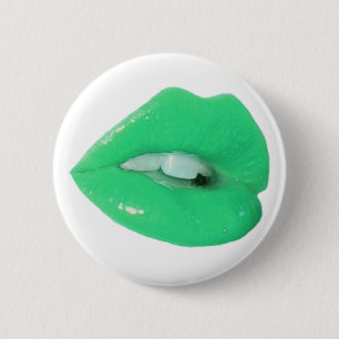 Bóton Redondo 5.08cm Beijo tóxico verde