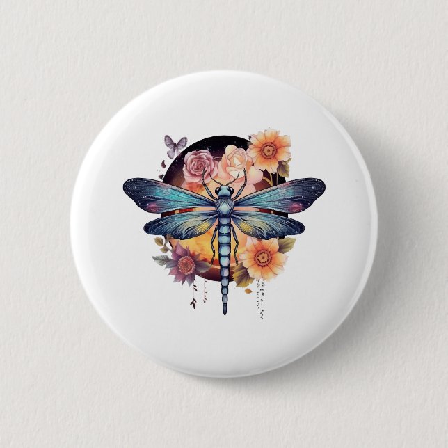 Bóton Redondo 5.08cm Bela Dragonfly (Frente)