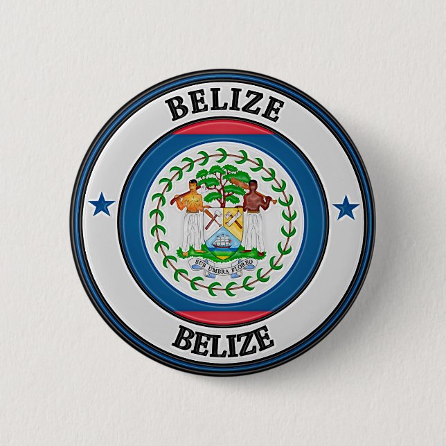Bóton Redondo 5.08cm Belize Round Emblem (Frente)