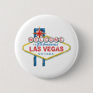 Bóton Redondo 5.08cm Bem-vindo a Las Vegas Fabulosa