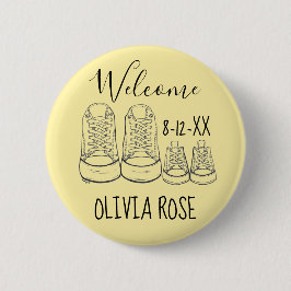 Bóton Redondo 5.08cm BEM-VINDO Novo Chá de Calçados para Bebês Chegadas