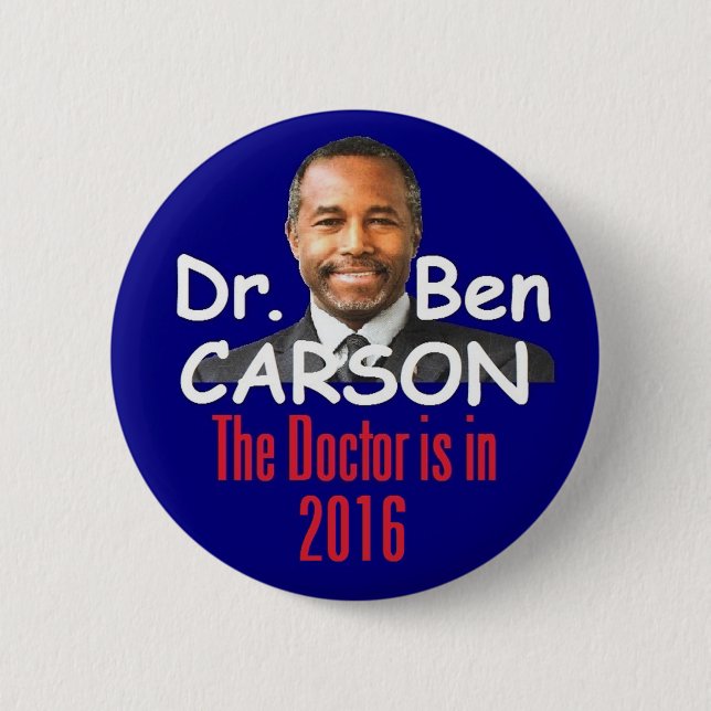 Bóton Redondo 5.08cm Ben CARSON 2016 (Frente)