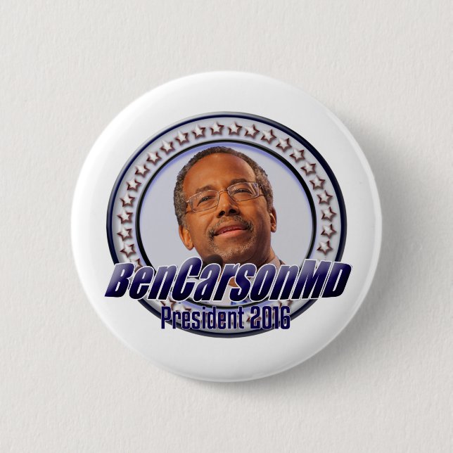 Bóton Redondo 5.08cm Ben Carson para o presidente Botão (Frente)