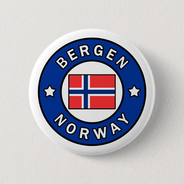 Bóton Redondo 5.08cm Bergen Noruega (Frente)