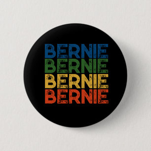 Bóton Redondo 5.08cm Bernie 2020 Retro "Bernie Sanders" "Bernie 2020"