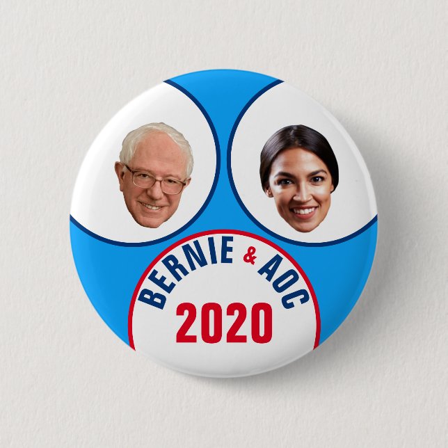 Bóton Redondo 5.08cm Bernie & AOC 2020 (Frente)