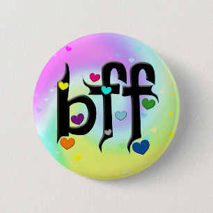 Bóton Redondo 5.08cm bff ~ corações