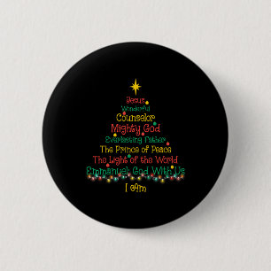 Bóton Redondo 5.08cm Bíblia de Jesus Natal Cristão Nomes Xmas Árvore Sh