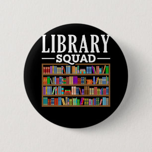 Bóton Redondo 5.08cm Biblioteca Esquadrão Piso Lover Leitura Humor Bib